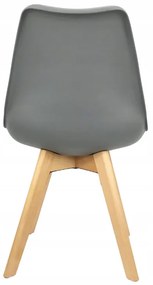 Scaune de sufragerie 4buc gri închis, stil scandinav Basic