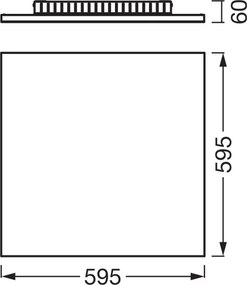 Osram - Panou LED aplicat PLANON, 40W, 230V, 3000K, 60x60 cm, alb