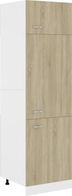 vidaXL Dulap de frigider, stejar sonoma, 60x57x207 cm, lemn prelucrat