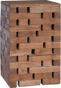 vidaXL Taburet natural 29 x 29 x 48 cm Lemn masiv recuperat