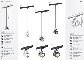 Spot pe sina BERGEN auriu / Accesoriu pentru sinele trifazate ARGON T-RACK