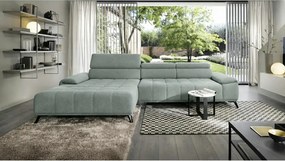 Coltar PALLADIO MINI, sezlong stanga, stofa catifelata verde menta - S