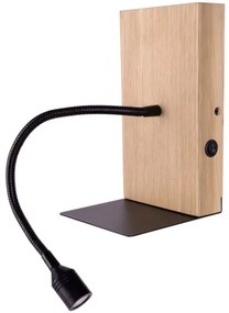 Spot-Light 5722174 - Aplica de perete LED LECTOR LED/2,5W/230V USB stejar