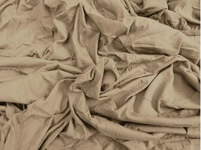 Cearsaf Jersey EXCLUSIVE cu elastic bej 200 x 220 cm