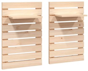 vidaXL Rafturi noptiere de perete, 2 buc., lemn masiv de pin