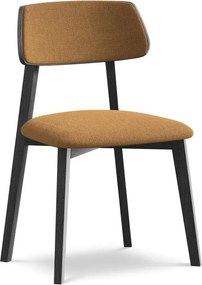 Scaun de dining teracotă din lemn masiv Niu – Makamii