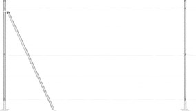 vidaXL Stâlp de gard. 7 pcs Argintiu Oțel