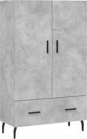 vidaXL Dulap înalt, gri beton, 69,5x31x115 cm, lemn prelucrat