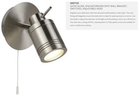 Aplica de perete directionabila pentru baie IP44 Samson 6601SS SRT