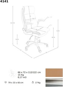 Scaun de birou pivotant design LUX Brown