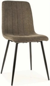 Scaun ALAN, verde olive/negru, stofa/metal, 45x39x91 cm