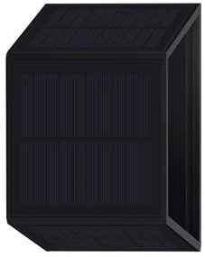 LED lampă solară de perete WINGS LED/2W/1300 mAh 3,7V 6000K IP54 negru