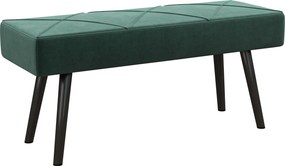 HOMCOM Bancă pentru Capătul Patului, Bancă cu Picioare din Oțel și Țesătură cu Efect de Catifea, 100x36x45 cm, Verde | Aosom Romania