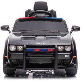 Mașinuță electrică de poliție Dodge Challenger 50W/4500 mAh negru/alb