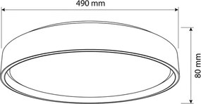 Brilagi-LED Corp de iluminat dimabil NANCI, LED 60W, 230V, 3000-6500K, Ø49 cm, alb + telecomandă