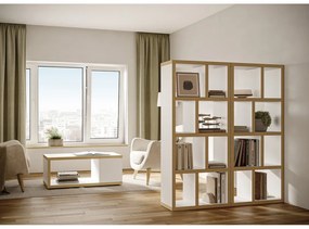 Bibliotecă albă/în culoare naturală 70x159 cm Berlin – TemaHome