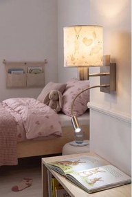 Brilagi - Lampă LED flexibilă BOBO 1x E27 max. 25W/230V + LED integrat 3W, crom/alb/cu iepurași