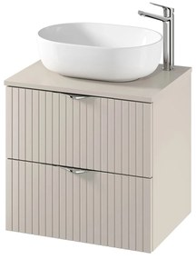 Dulap baie suspendat 60 cm pentru lavoar, casmir mat, MDF, Cersanit Tirso 600x450 mm, Casmir mat