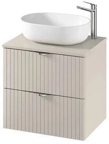 Dulap baie suspendat 60 cm pentru lavoar, casmir mat, MDF, Cersanit Tirso 600x450 mm, Casmir mat
