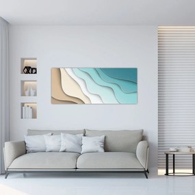 Tablou abstract cu plaja mării (120x50 cm)