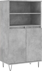 vidaXL Dulap înalt, gri beton, 60x36x110 cm, lemn compozit