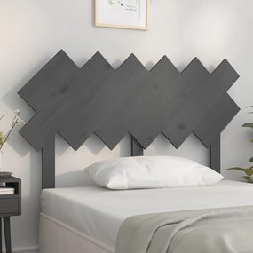 vidaXL Tăblie de pat, gri, 122,5x3x80,5 cm, lemn masiv de pin