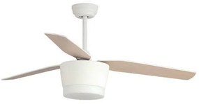 Lustra LED cu ventilator si telecomanda design modern Monsoon alb/artar