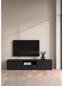 Comodă TV neagră 177x38 cm Media – Tvilum