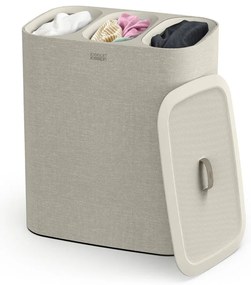 Coș de rufe bej din material textil 90 l Tota Trio – Joseph Joseph