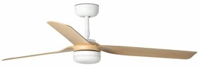 Lustra cu Ventilator si telecomanda PUNT M LED alb/artar