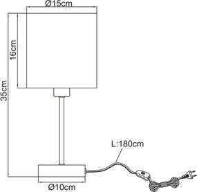 Globo 15431T - Lampă de masă BEMMO 1xE14/25W/230V