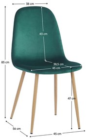 Scaun sufragerie Laga (smaragd + fag) . 1116389