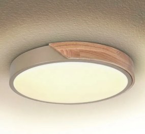 BRILAGI - Corp de iluminat LED dimabil PILANA LED/48W/230V stejar/bej Ø 40 cm + telecomandă
