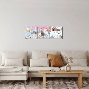 Tablou - Iarma magică (cu ceas) (90x30 cm)