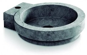 Bathco 00339 - Lavoar pe blat ICONO 40x45 cm, piatră/gri