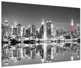 Tablou - New York și zgârie-norii mov (90x60 cm)