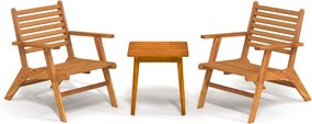 vidaXL Set de bistro, 3 piese, lemn masiv de acacia