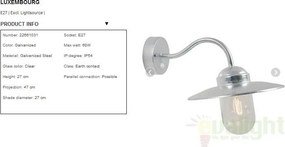 Aplica de perete exterior cu senzor IP54 Luxembourg GS 22661031NL
