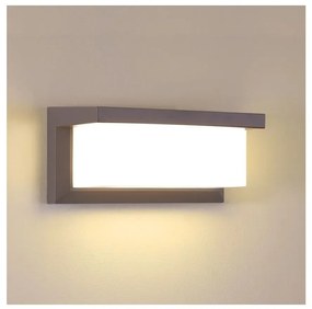 Brilagi - Lampă de perete LED pentru exterior cu senzor BRICKY, 12W/230V, maro, IP54