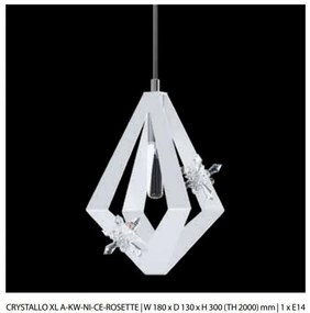 Pendul modern design LUX realizat manual CRYSTALLO XL