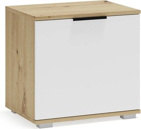 Pantofar CLIF ST-50, stejar artisan/alb, PAL laminat, 50x38x48 cm