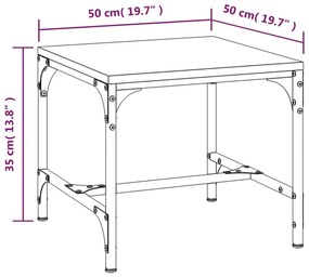 Masuta de cafea, gri sonoma, 50x50x35 cm, lemn prelucrat 1, sonoma gri, 50 x 50 x 35 cm