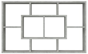 Raft de perete, gri beton, 85x16x52,5 cm, lemn compozit 1, Gri beton