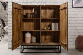 Dulap din lemn Scorpion 120cm Mango, gri