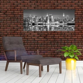Tablou - New York, alb-negru (120x50 cm)