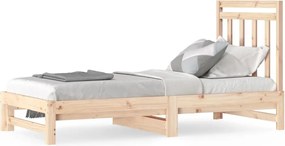 vidaXL Pat de zi extensibil, 2x(90x190) cm, lemn masiv de pin