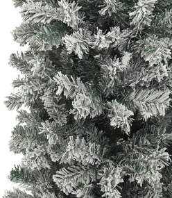 Arcada pom de Craciun cu zapada pufoasa, 240 cm 1, Alb si verde, 240 cm