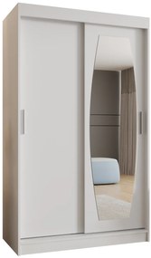 Dulap de haine 120 cm Rosaria (alb). 1126293