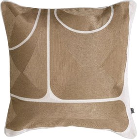Perna decorativa design LUX Sabrosa 50x50cm, bej/ alb