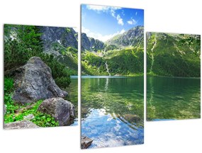 Tablou cu lac în munții Tatra (90x60 cm)